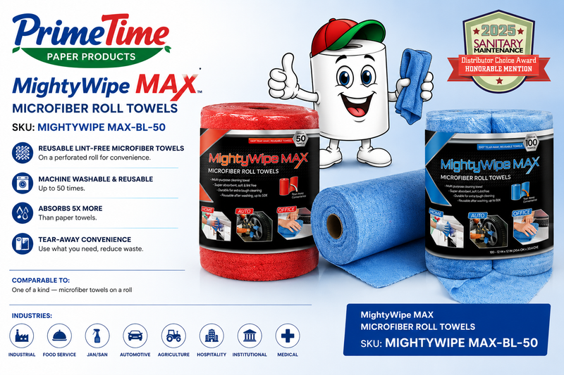 MightyWipe MAX Microfiber Roll Towels