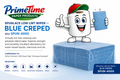 Spunlace Low Lint Wiper — Creped Blue, White